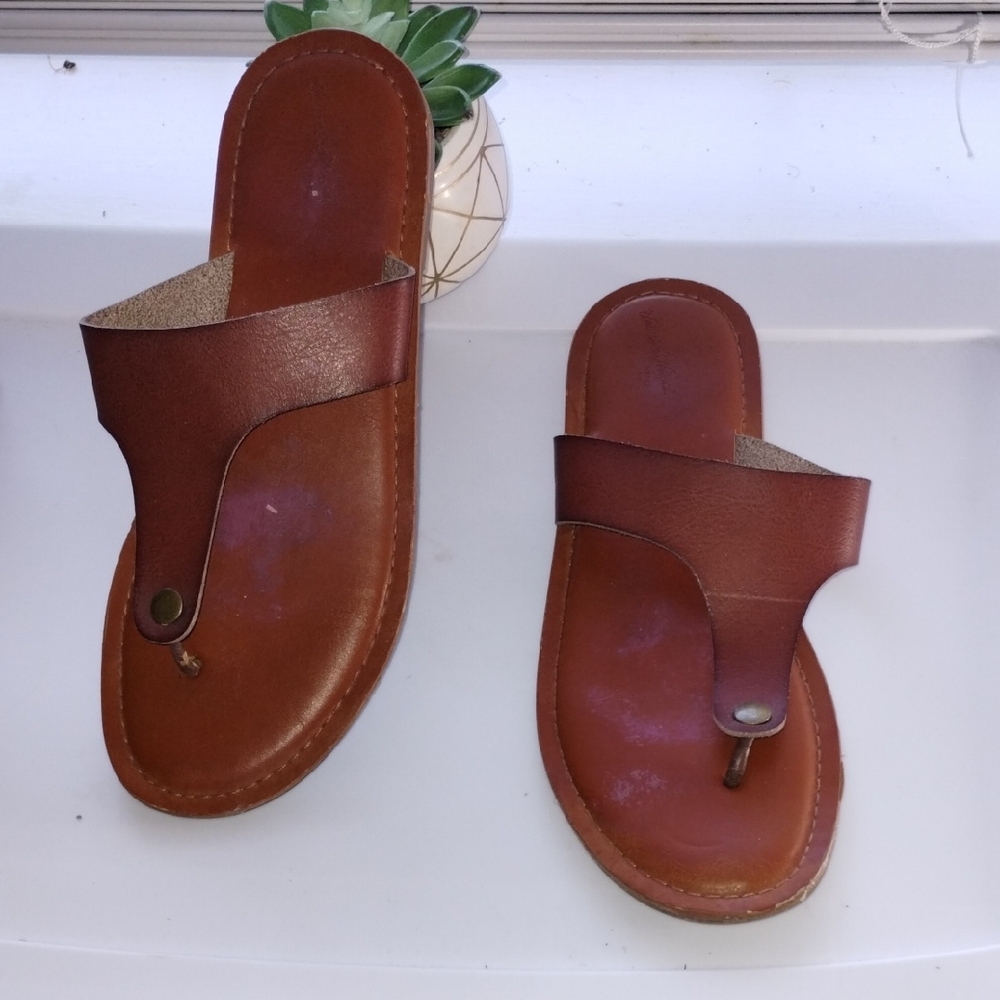 Universal Thread Brown Leather Slippers - Picture 5 of 5